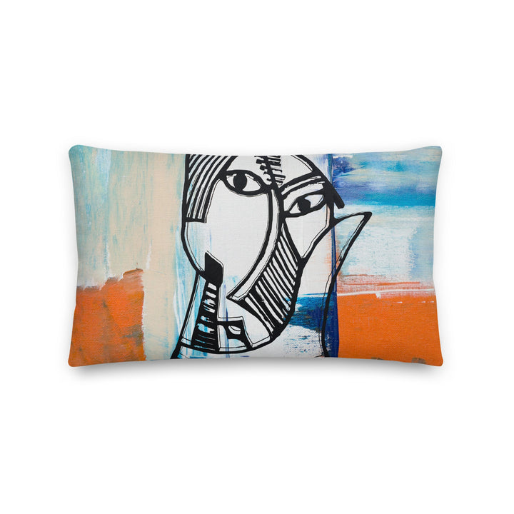Premium-Kissen - Pablo Picasso, Les Demoiselles d’Avignon in orange 50x30 cm (20″×12″) artlia