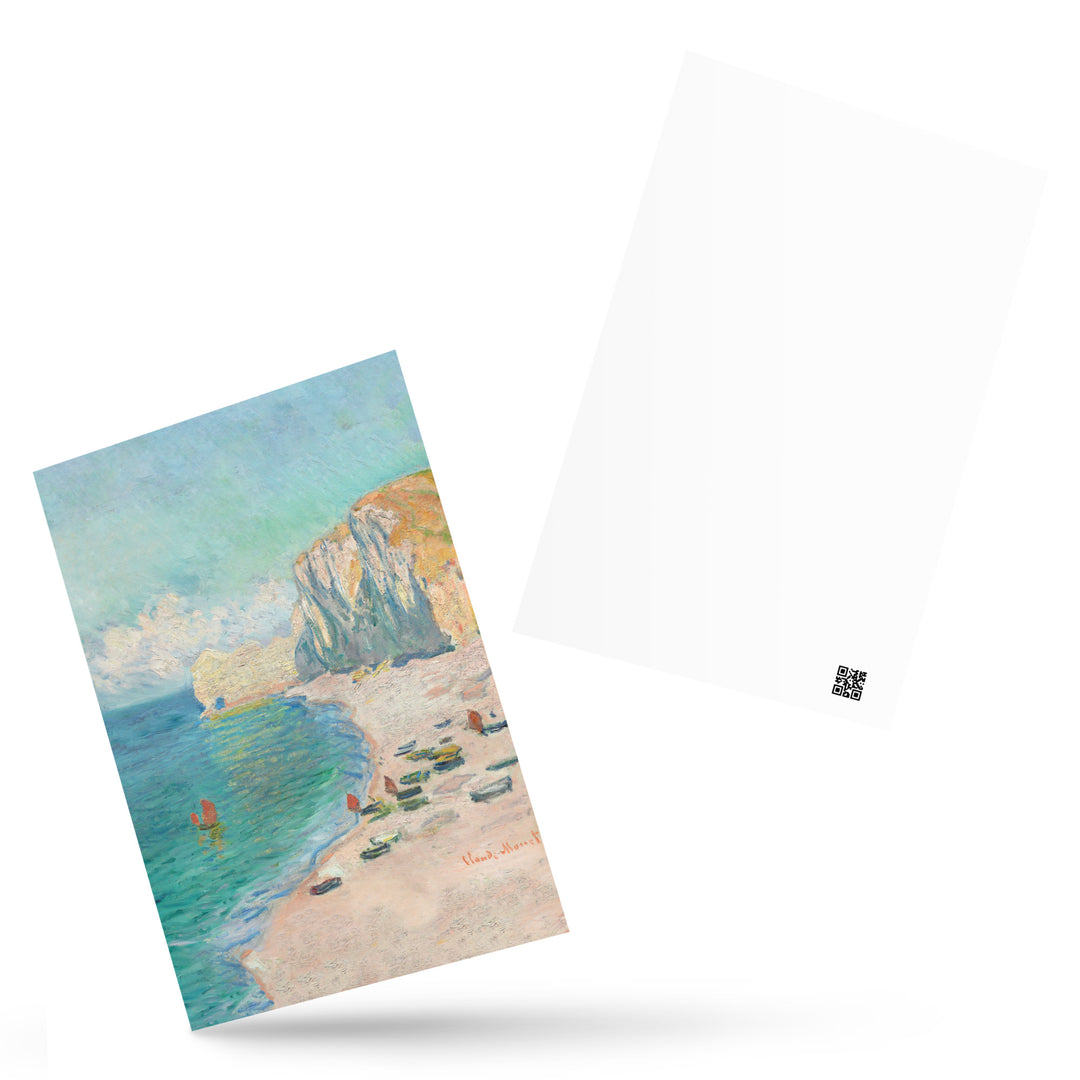 Postcard - Claude Monet, Étretat: The Beach and the Falaise d'Amont