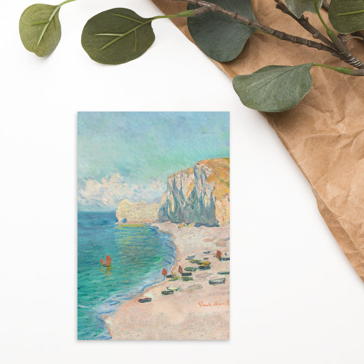 Postcard - Claude Monet, Étretat: The Beach and the Falaise d'Amont