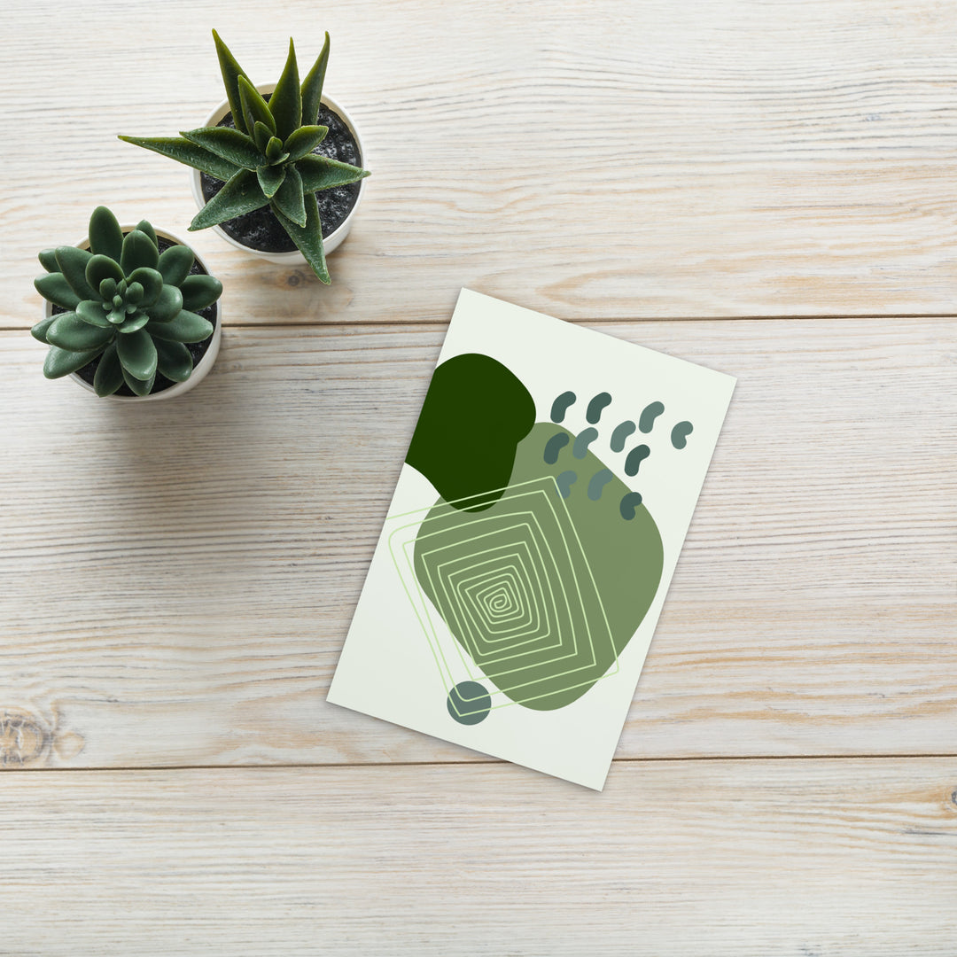 Ansichtkaart - Spiraal Groen