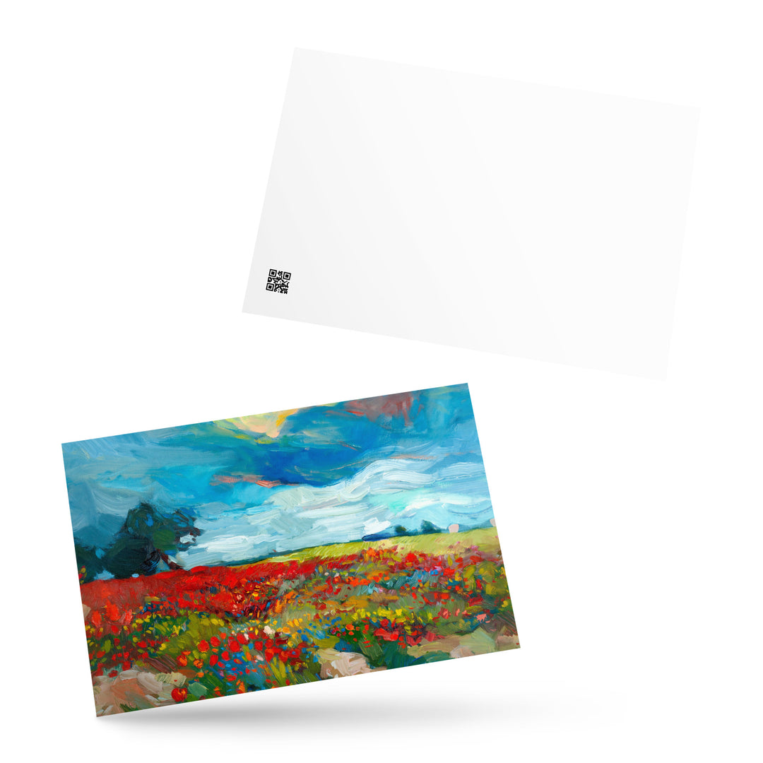 Postkarte - Blumenfelder