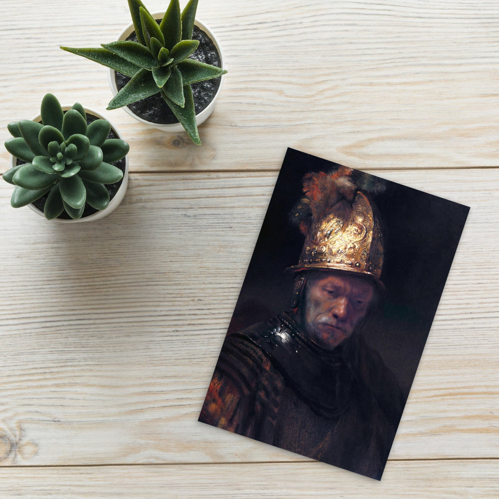 Postkarte - Rembrandt van Rijn, Der Mann mit dem Goldhelm
