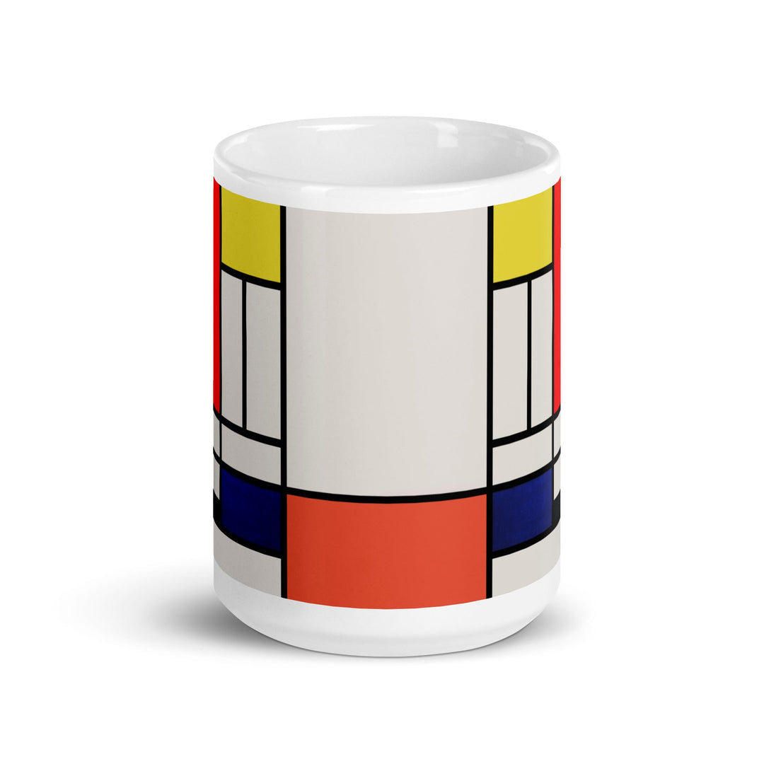 Tasse - Mondrian, Composition with red yellow black gray and blue artlia