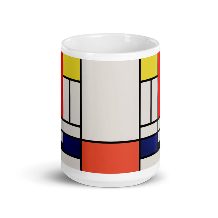 Tasse - Mondrian, Composition with red yellow black gray and blue artlia
