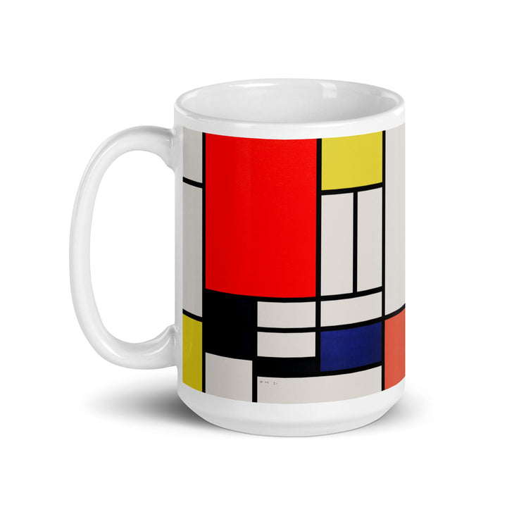 Tasse - Mondrian, Composition with red yellow black gray and blue artlia