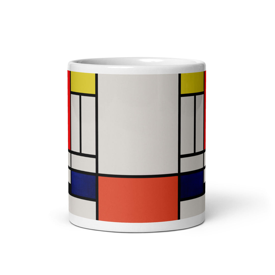 Tasse - Mondrian, Composition with red yellow black gray and blue artlia