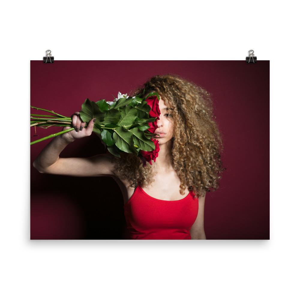 Amelia mit Rosen - Poster Kuratoren von artlia 30x41 cm artlia