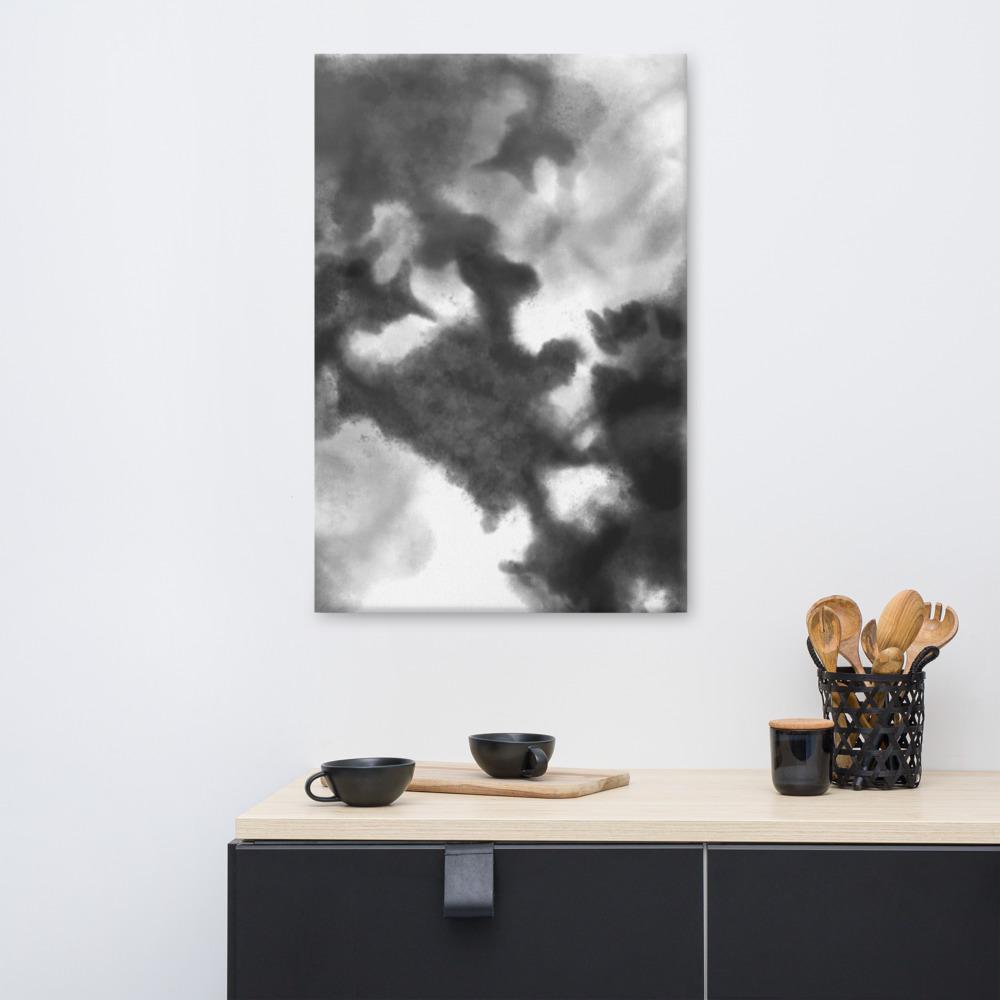 Black Watercolor - Leinwand artlia artlia