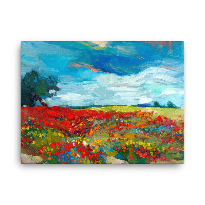 Blumenfelder - Leinwand Kuratoren von artlia 30x41 cm artlia