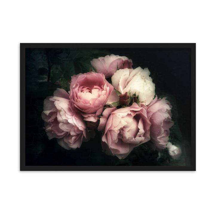 Bouquet Of Peonies Strauß Pfingstrosen - Poster im Rahmen artlia Schwarz / 50×70 cm artlia