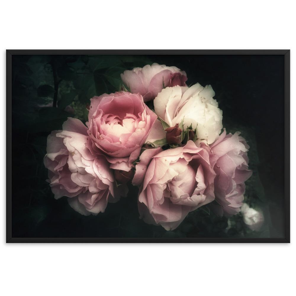 Bouquet Of Peonies Strauß Pfingstrosen - Poster im Rahmen artlia Schwarz / 61×91 cm artlia