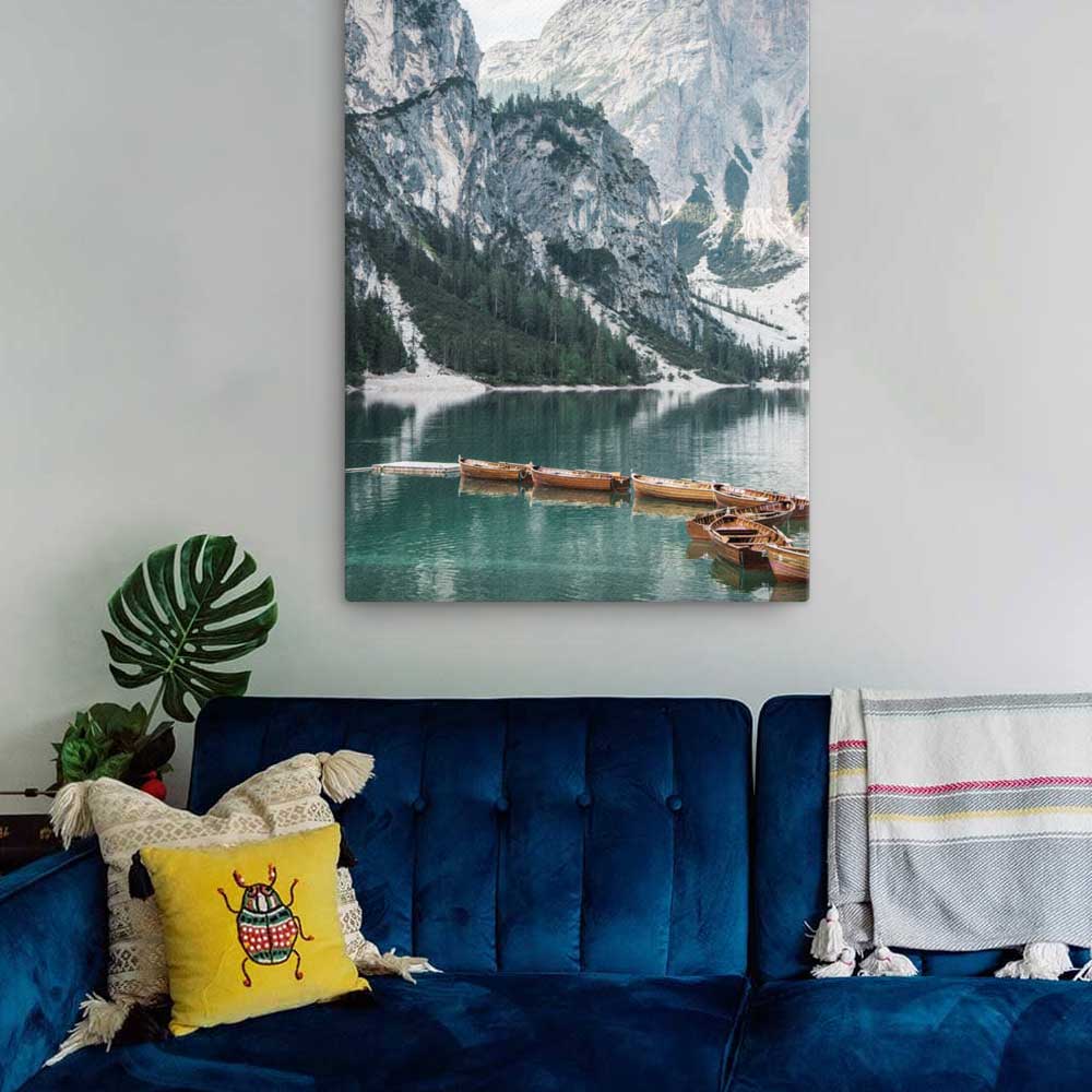 Braies lake 2 - Leinwand Kuratoren von artlia artlia