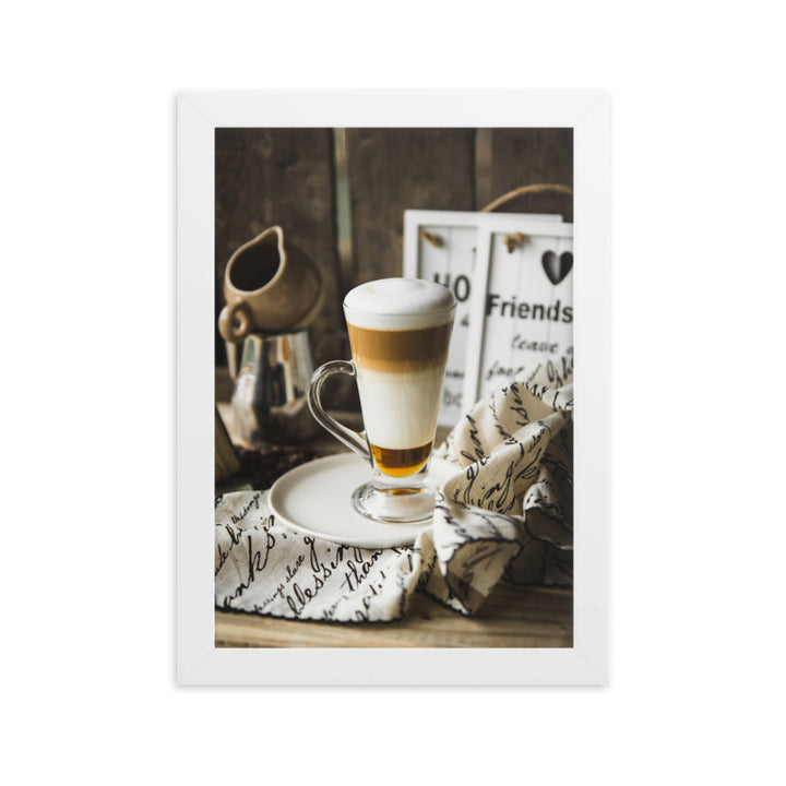 Café in Berlin - Poster im Rahmen Kuratoren von artlia Weiß / 21×30 cm artlia