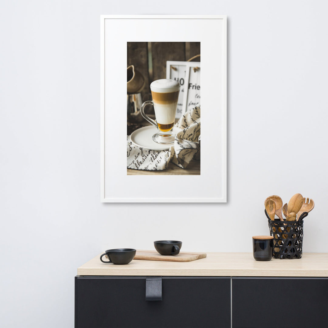 Café in Berlin - Poster im Rahmen mit Passepartout Kuratoren von artlia artlia