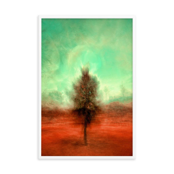 Der schlafende Baum - Poster im Rahmen Kuratoren von artlia weiß / 61x91 cm artlia