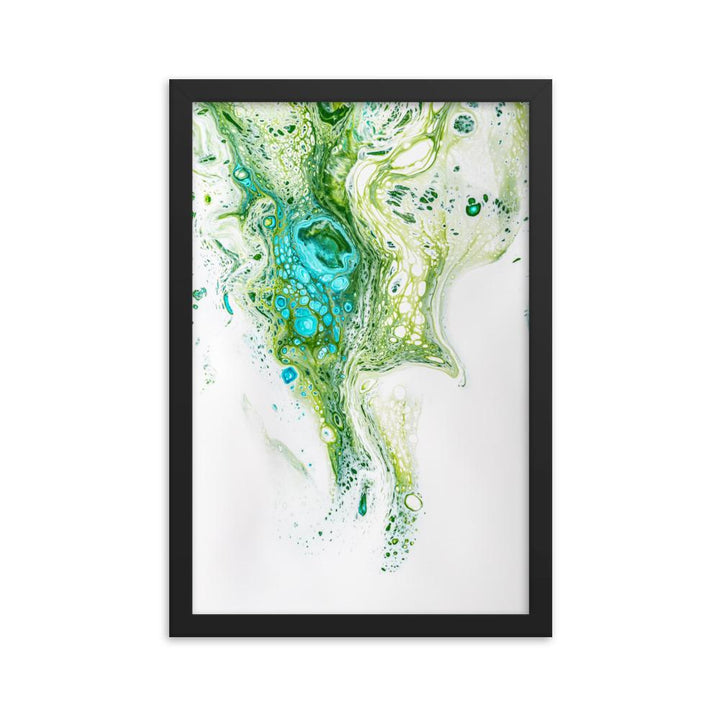 Fractal Abstract 02 - Poster im Rahmen Alexandru Antoci Schwarz / 30x45 cm artlia