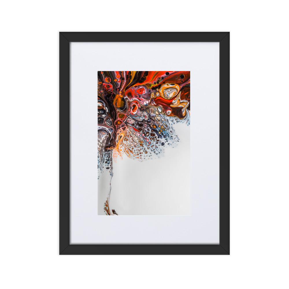 Fractal Abstract 03 - Poster im Rahmen mit Passepartout Alexandru Antoci Schwarz / 30×40 cm artlia