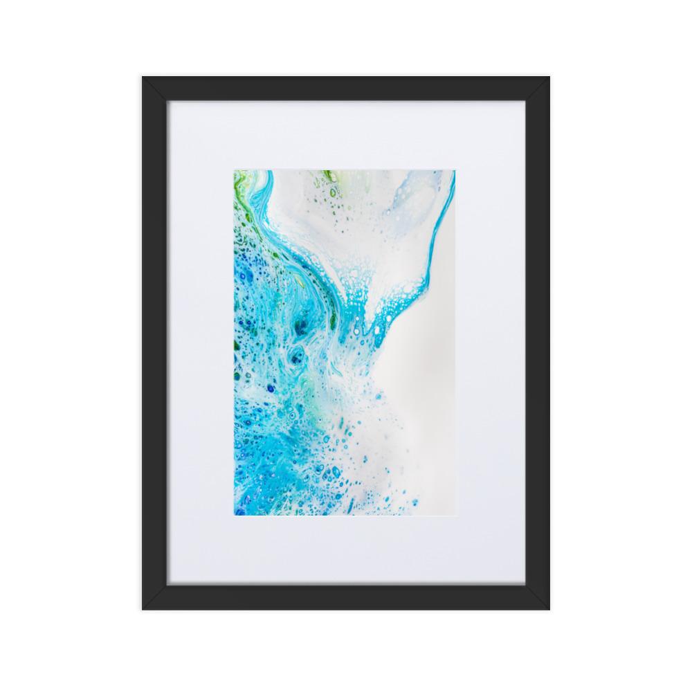 Fractal Abstract 04 - Poster im Rahmen mit Passepartout Alexandru Antoci Schwarz / 30×40 cm artlia