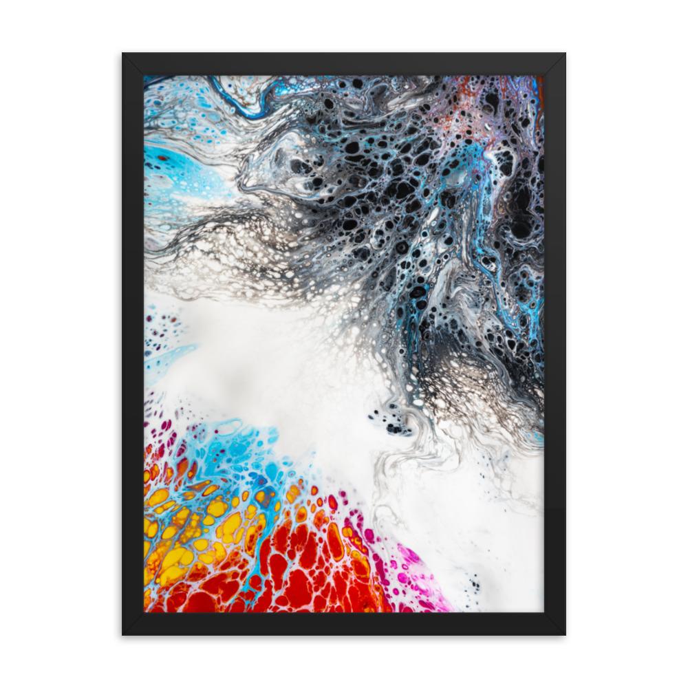 Fractal Abstract 06 - Poster im Rahmen Alexandru Antoci Schwarz / 30x41 cm artlia