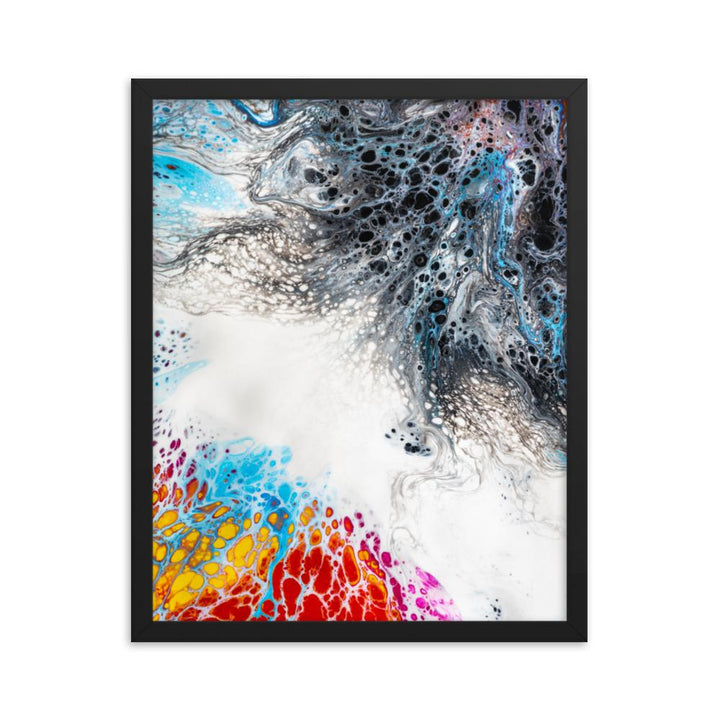 Fractal Abstract 06 - Poster im Rahmen Alexandru Antoci Schwarz / 41x51 cm artlia