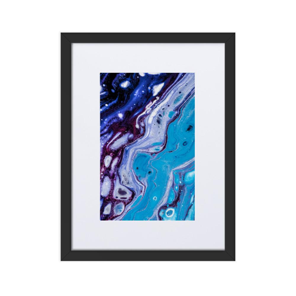 Fractal Abstract 09 - Poster im Rahmen mit Passepartout Alexandru Antoci Schwarz / 30×40 cm artlia