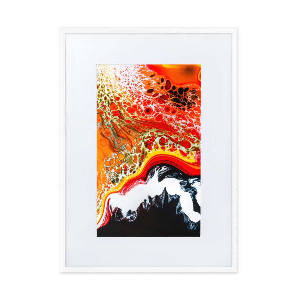 Fractal Abstract 10 - Poster im Rahmen mit Passepartout Alexandru Antoci Weiß / 50×70 cm artlia