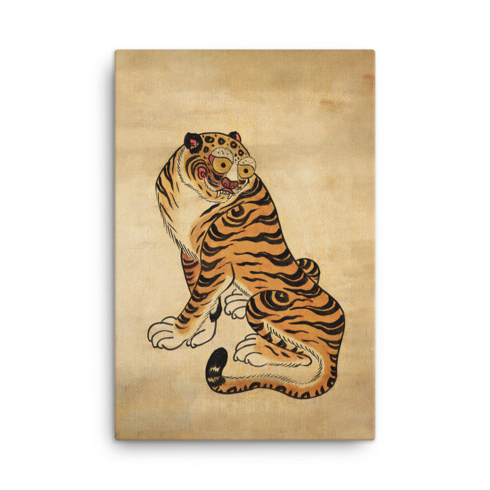 freundlicher Tiger - Leinwand Kuratoren von artlia 61x91 cm artlia