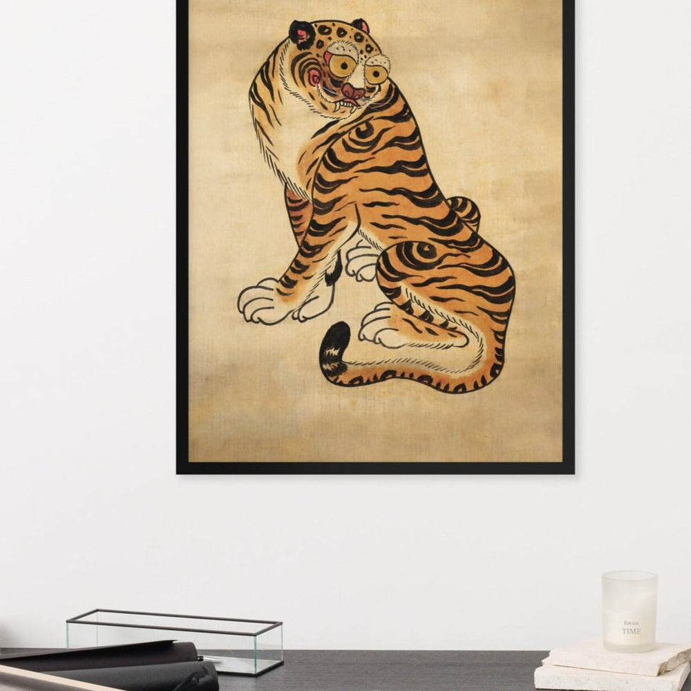 freundlicher Tiger - Poster im Rahmen Kuratoren von artlia artlia