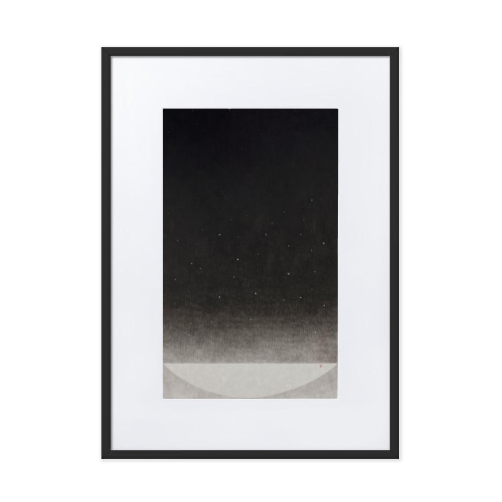 Fuellung mit Licht 14 - Poster im Rahmen mit Passepartout artlia Schwarz / 50×70 cm artlia