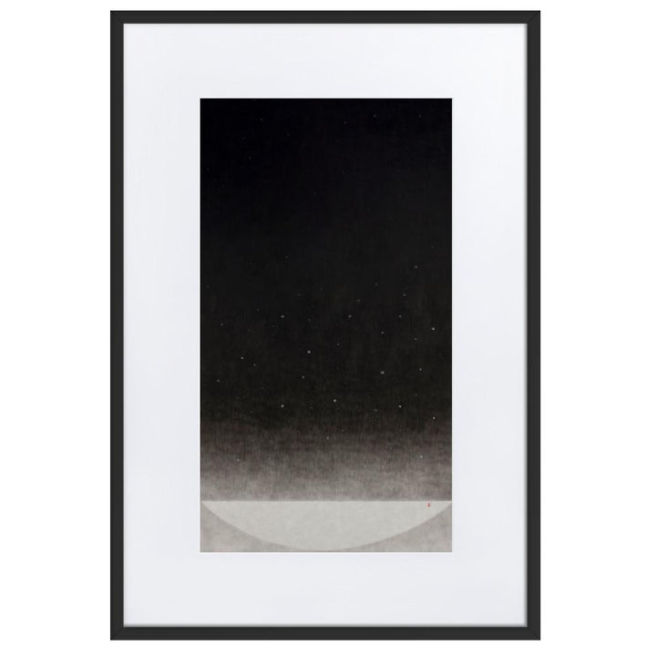 Fuellung mit Licht 14 - Poster im Rahmen mit Passepartout artlia Schwarz / 61×91 cm artlia