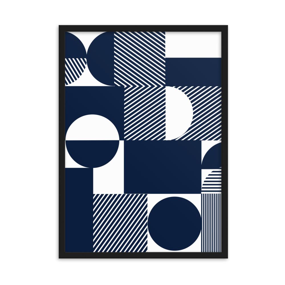 Geometric 48 - Poster im Rahmen artlia Schwarz / 50×70 cm artlia