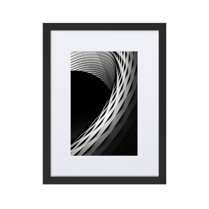 Geometric architecture 1 - Poster im Rahmen mit Passepartout Kuratoren von artlia Schwarz / 30×40 cm artlia