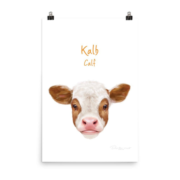 Kalb - Poster für Kinder dear.bon.vivant 30x45 cm artlia