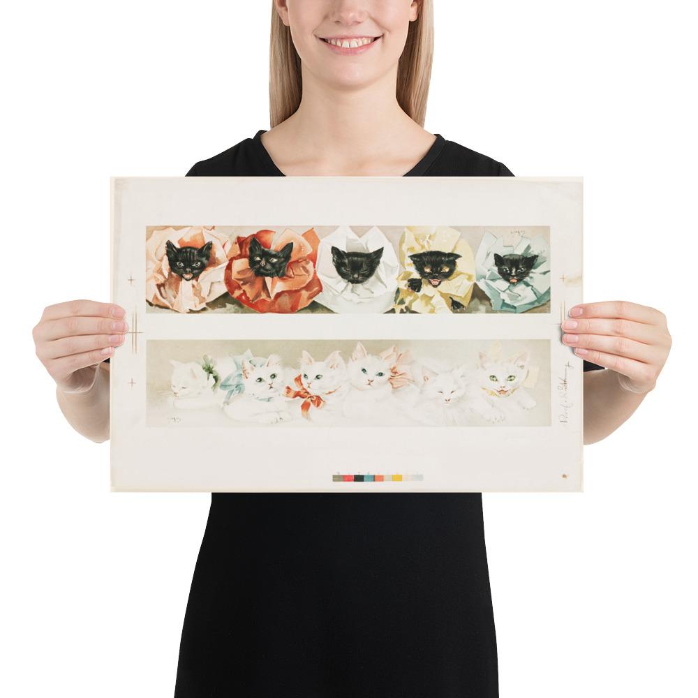 Katzen - Poster Boston Public Library 30x45 cm artlia