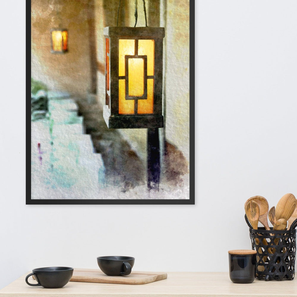 korean Lantern koreanische Laterne - Poster im Rahmen artlia artlia