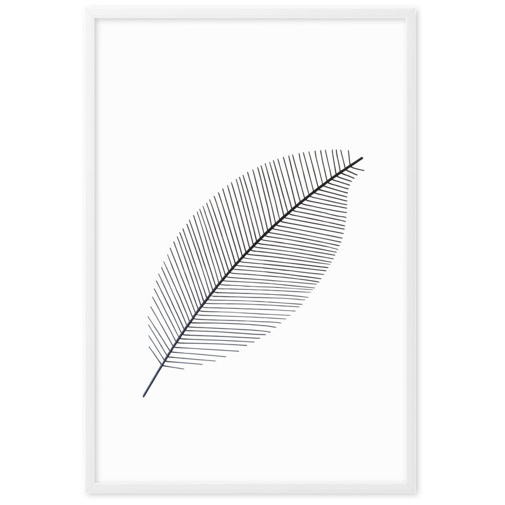 Leaf X Ray - Poster im Rahmen Kuratoren von artlia Weiß / 61×91 cm artlia