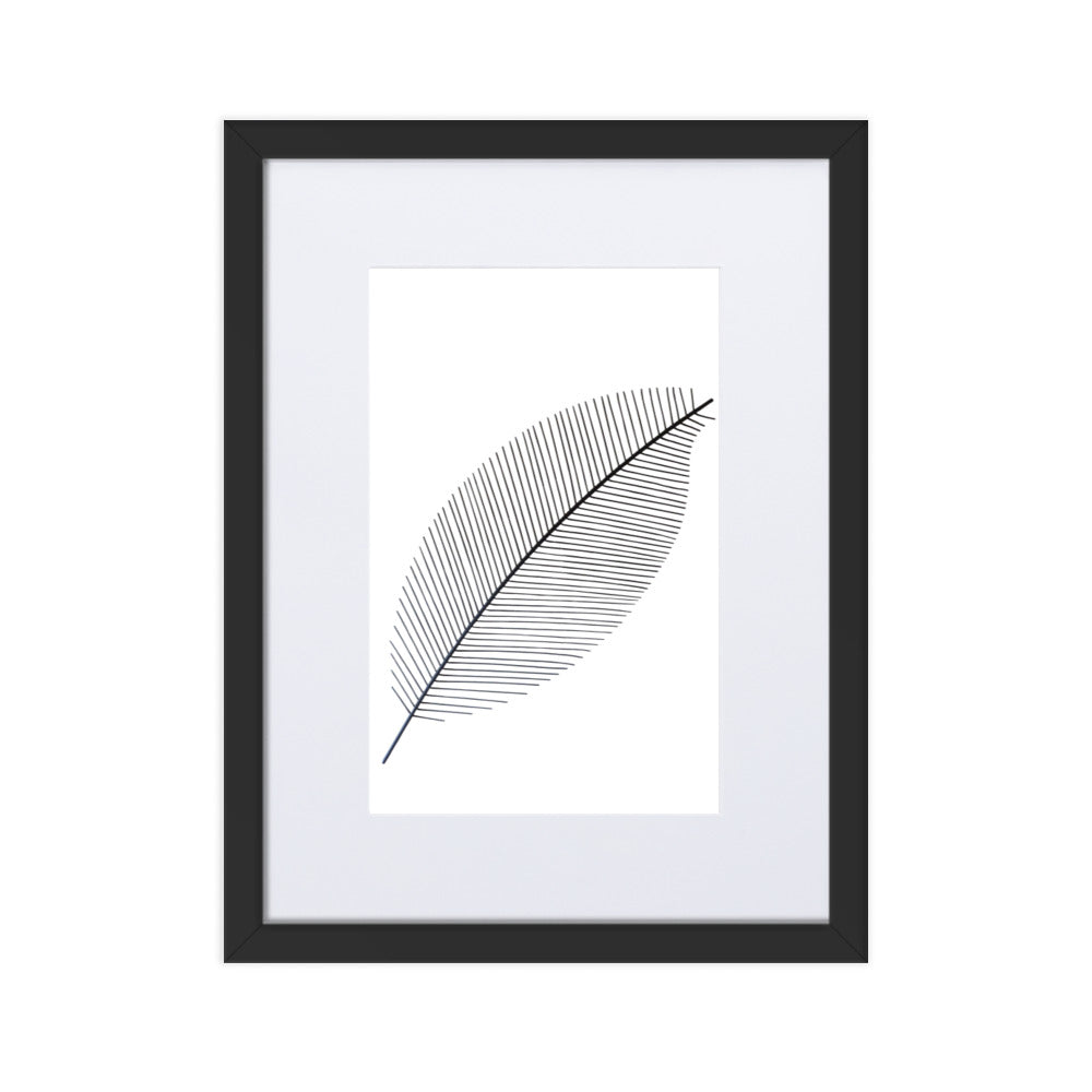 Leaf X Ray - Poster im Rahmen mit Passepartout Kuratoren von artlia Schwarz / 30×40 cm artlia