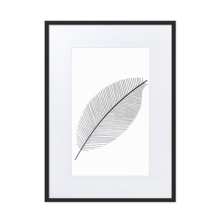 Leaf X Ray - Poster im Rahmen mit Passepartout Kuratoren von artlia Schwarz / 50×70 cm artlia