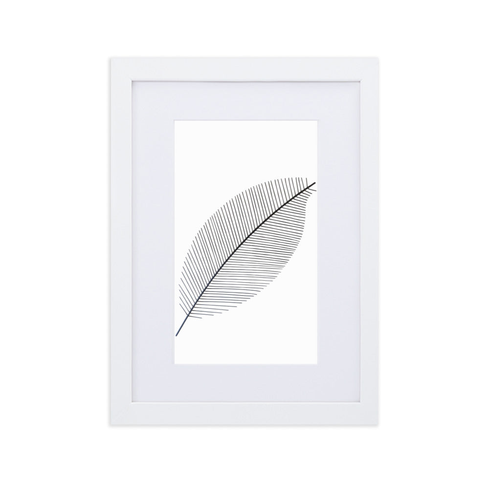 Leaf X Ray - Poster im Rahmen mit Passepartout Kuratoren von artlia Weiß / 21×30 cm artlia