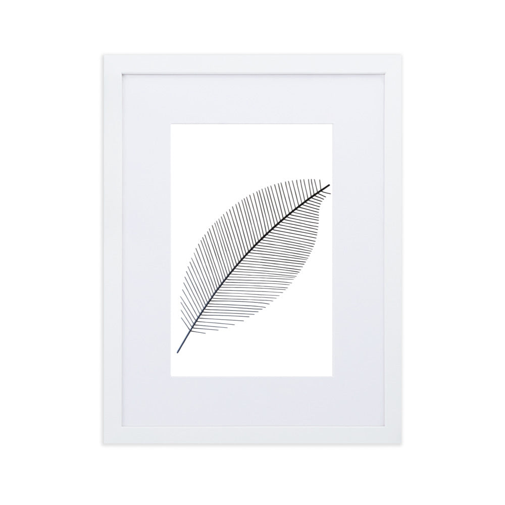 Leaf X Ray - Poster im Rahmen mit Passepartout Kuratoren von artlia Weiß / 30×40 cm artlia