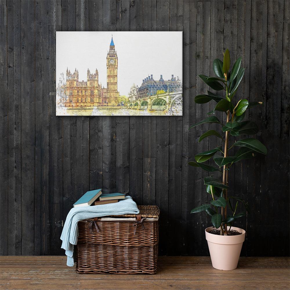 London in Orange - Leinwand Kuratoren von artlia 61x91 cm artlia