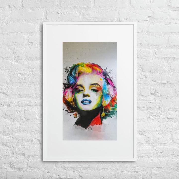 Marilyn Monroe Pop Art - Poster im Rahmen mit Passepartout Kuratoren von artlia artlia