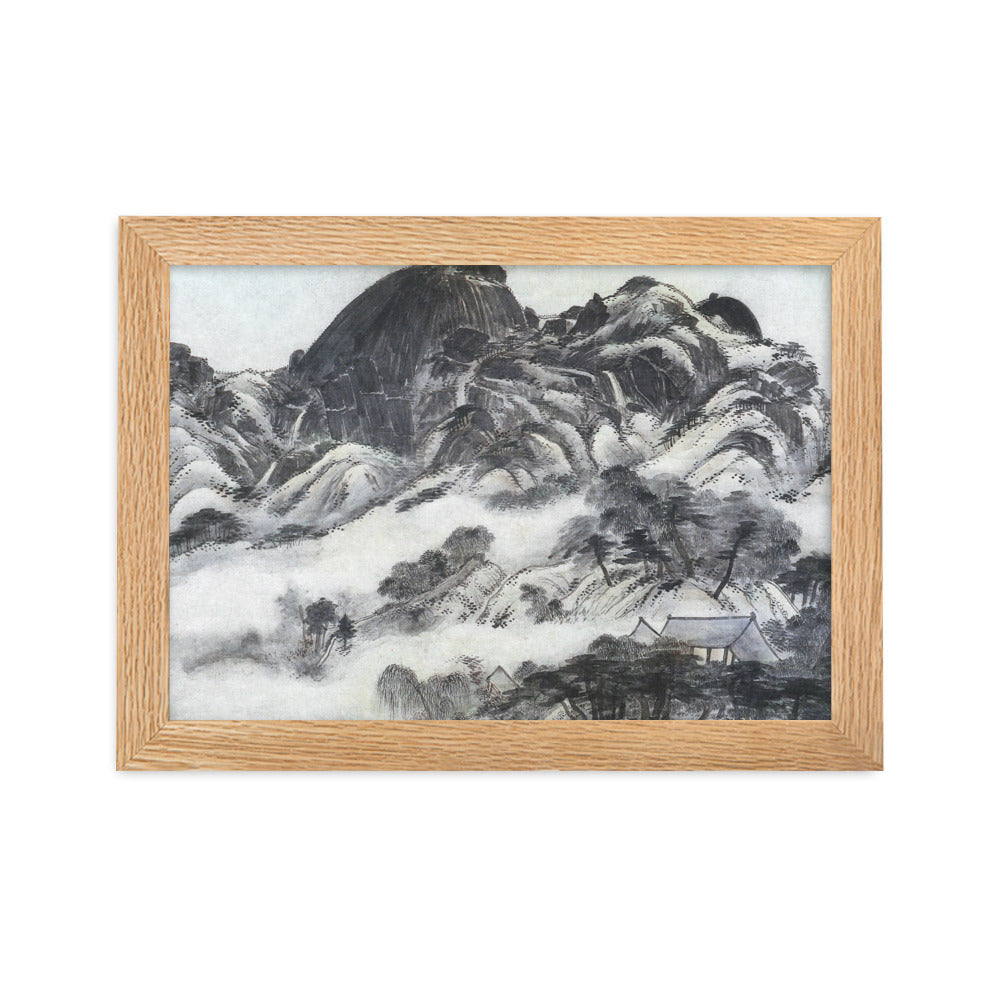 Moutain after Rain, Inwangjesaekdo - Poster im Rahmen artlia Oak / 21×30 cm artlia