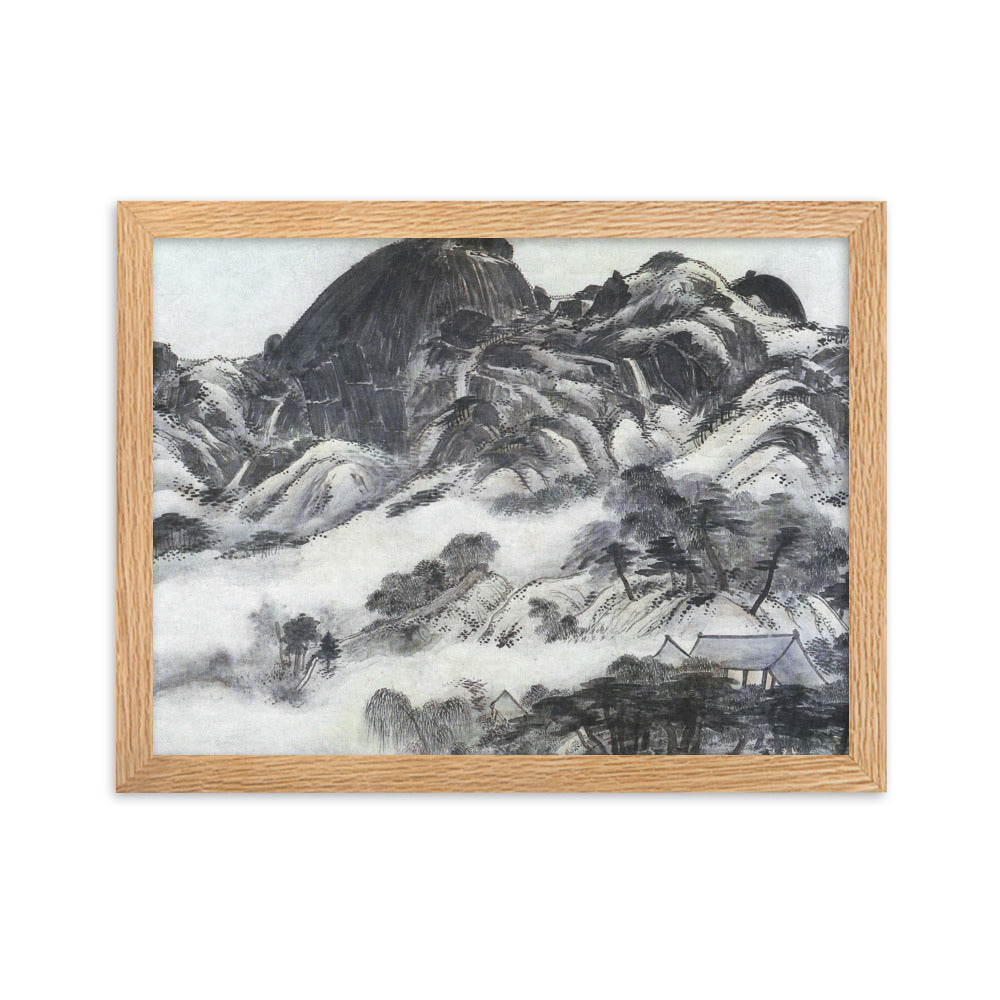 Moutain after Rain, Inwangjesaekdo - Poster im Rahmen artlia Oak / 30×40 cm artlia