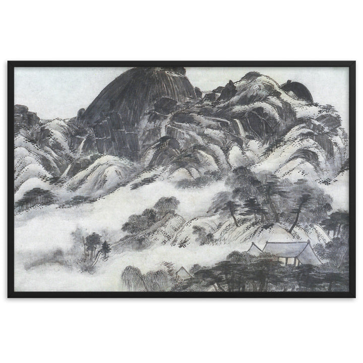 Moutain after Rain, Inwangjesaekdo - Poster im Rahmen artlia Schwarz / 61×91 cm artlia