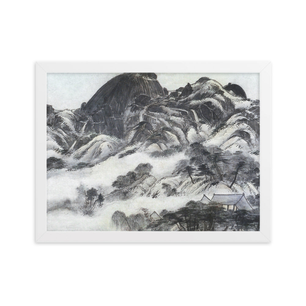 Moutain after Rain, Inwangjesaekdo - Poster im Rahmen artlia Weiß / 30×40 cm artlia