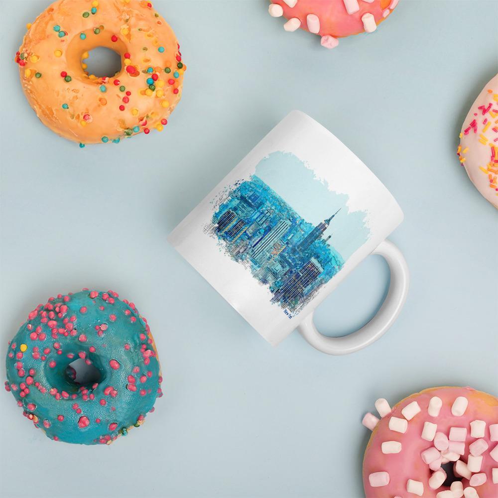 New York in Blau - Tasse Kuratoren von artlia artlia