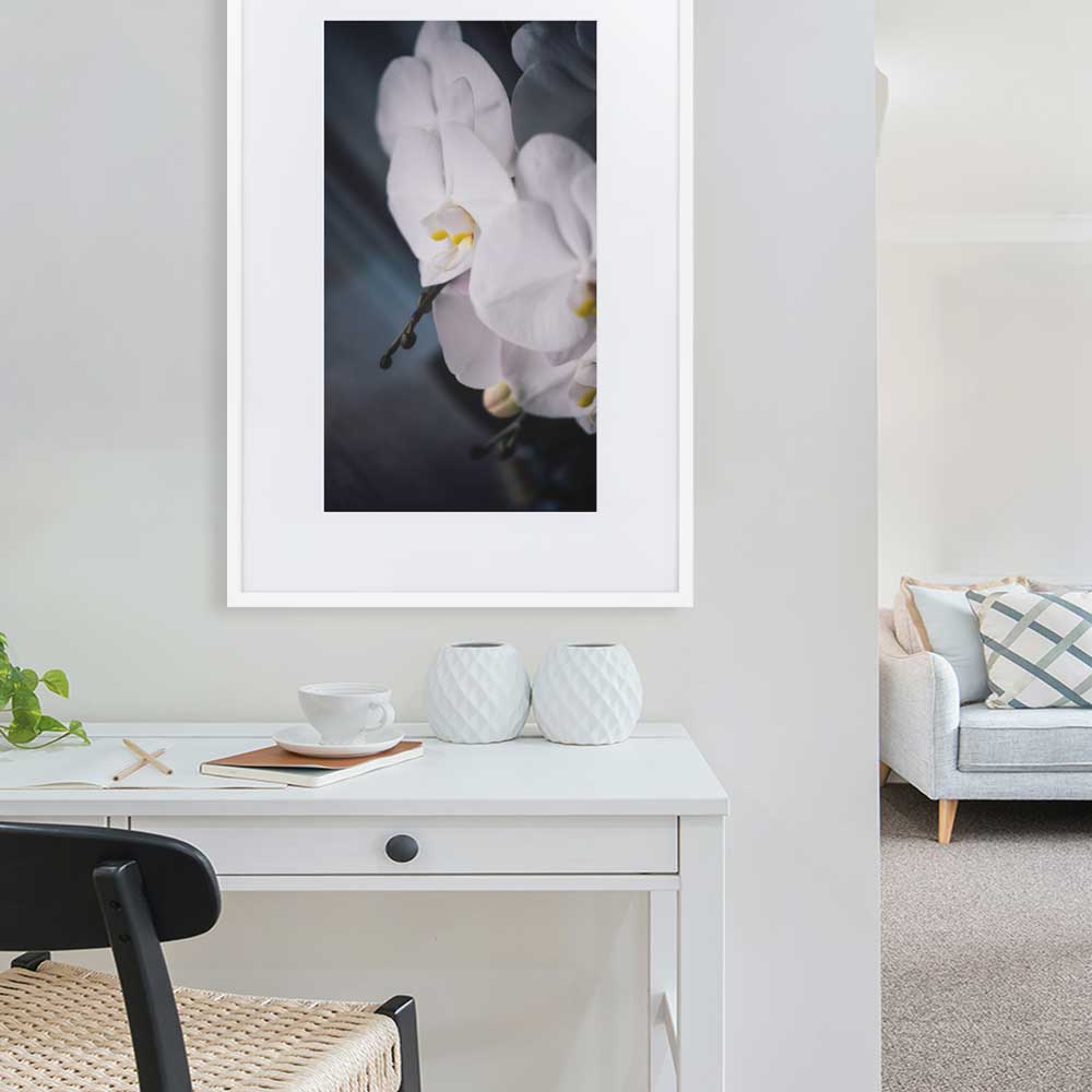 Orchid 02 - Poster im Rahmen mit Passepartout Kuratoren von artlia artlia