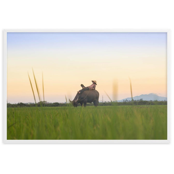 Peaceful Evening - Poster im Rahmen artlia Weiß / 61×91 cm artlia