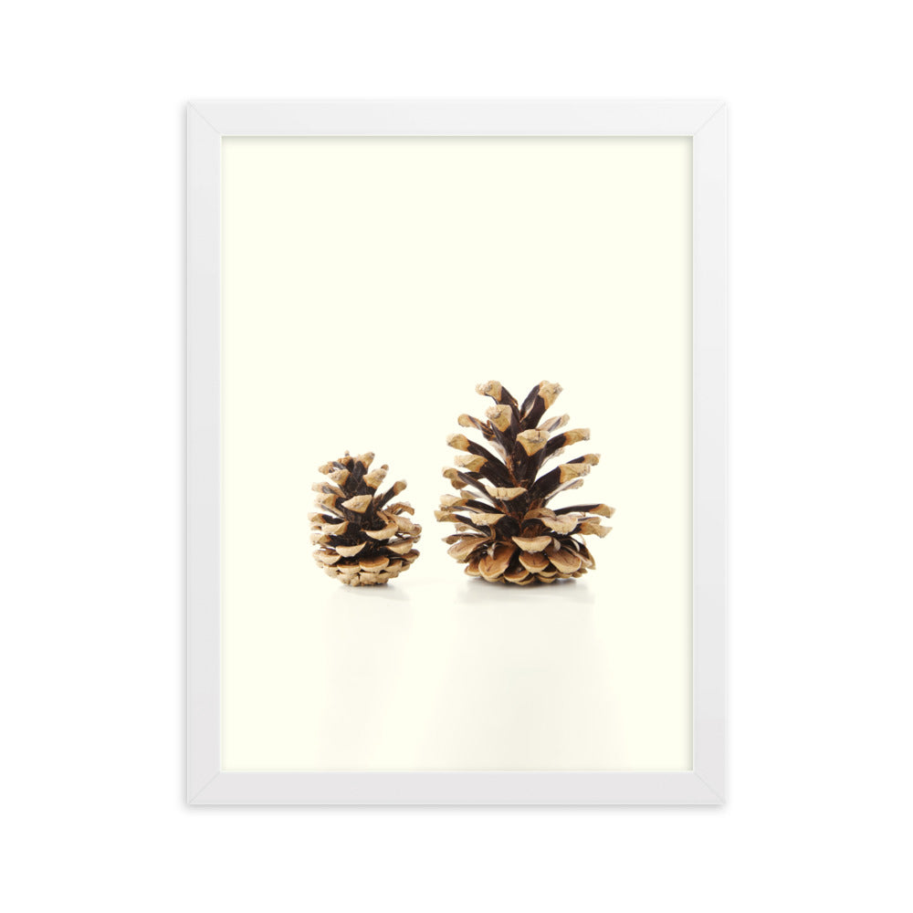 Pine Cone - Poster im Rahmen Kuratoren von artlia Weiß / 30×40 cm artlia